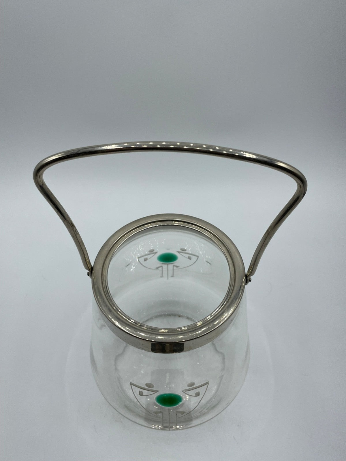 Reiner Jugendstil Glas Bonboniere F&R Fischer sehr guter Zustand H 18 cm o Griff5