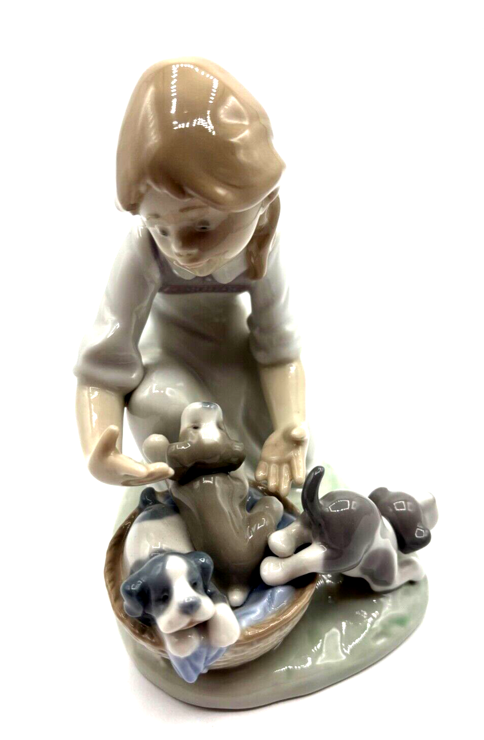 Lladro Porzellan Figur Joy in a basket 5595 perfect condition H 15 L 13,5 cm4