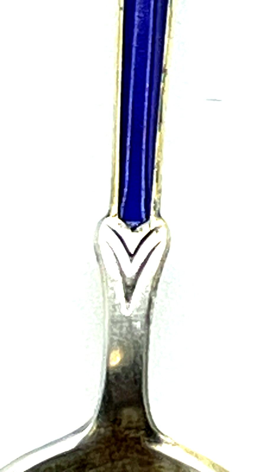 Ela Denmark Sterling Silber 6 Espresso Löffel Set Krone Emaille Etui vergoldet10