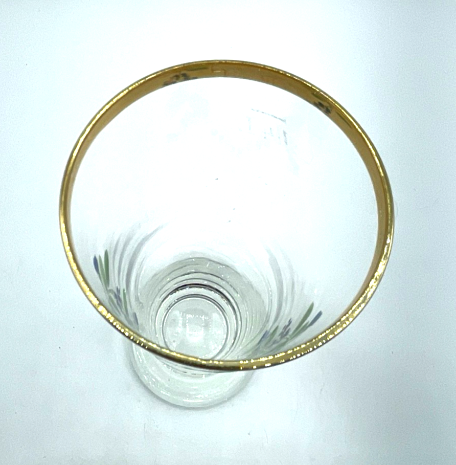 Antik Glas Jugendstil Andenkenglas Prosit Vergissmeinnicht Kaltemaille Malerei2