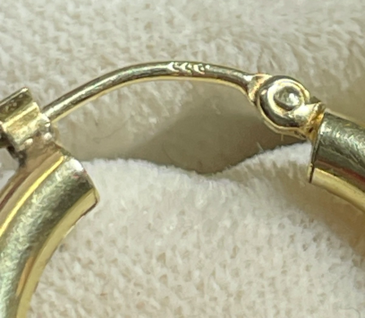 Klassisch 585 Gold 14 K Creolen Ohrringe Ø 22 mm B 3 mm Juwelier sehr gepflegt1