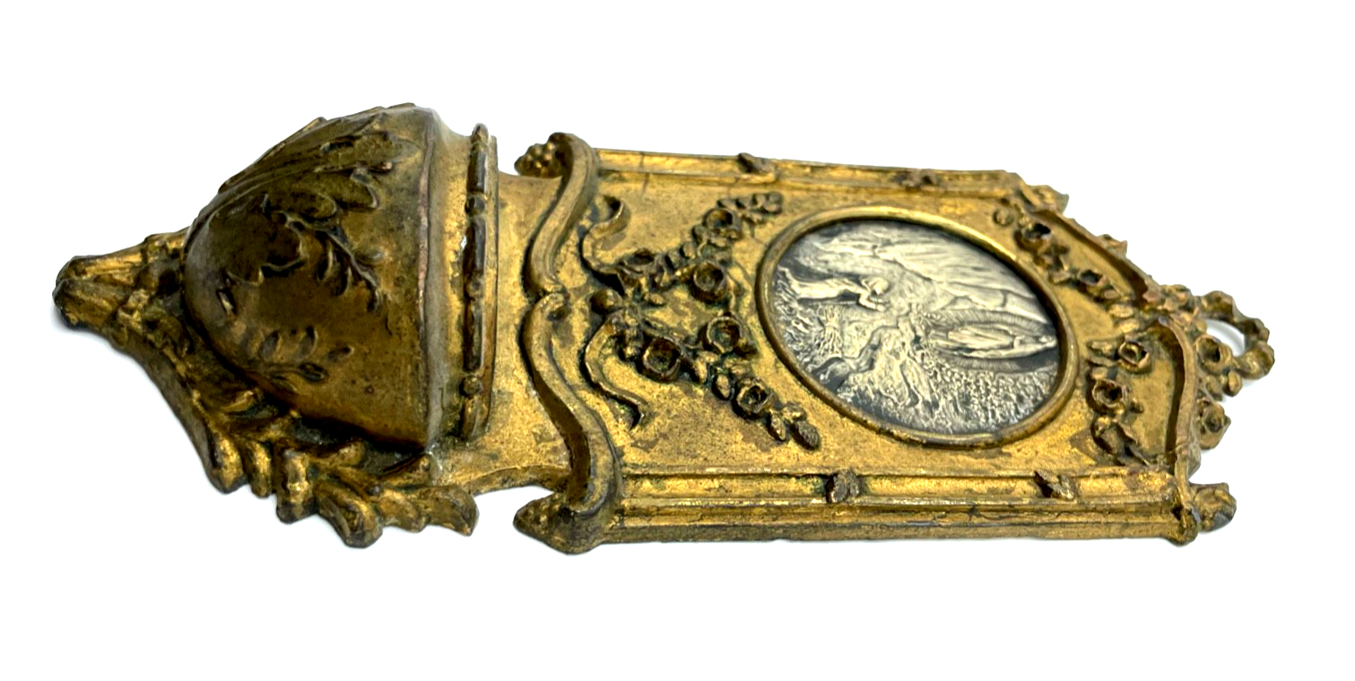 Antik Weihwasserkessel für Wand um 1880 Lourdes Pilger Souvenir Historismus4