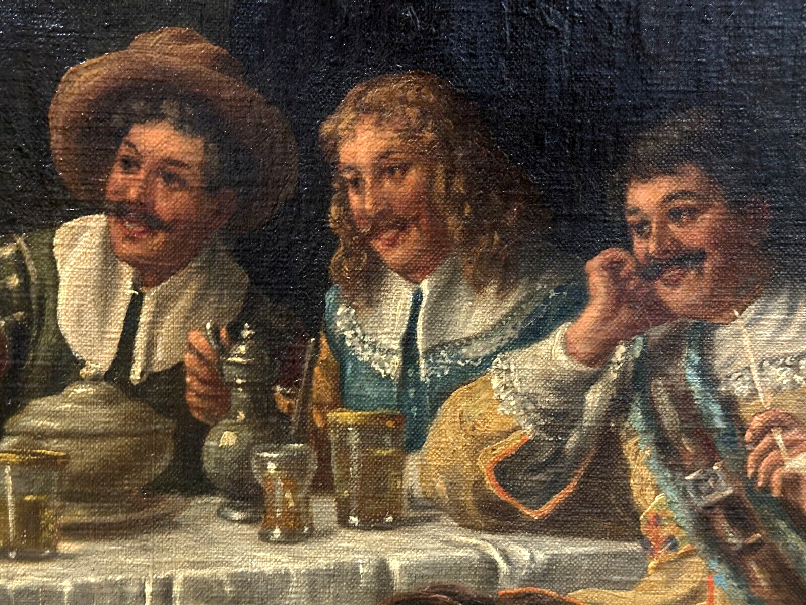 Wilhelm Friedrich Giessel 1869-1938 - Herrenrunde - Öl Leinwand signiert - Genre6