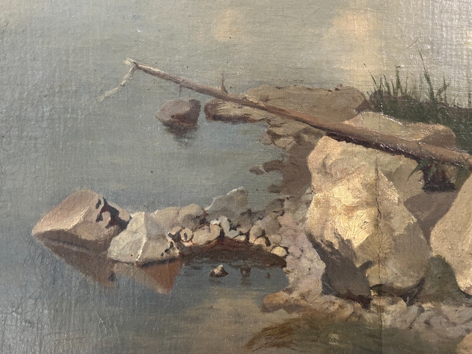 Karl Raupp 1837-1914 - Öl auf Leinwand - Am Chiemensee - signiert - gerahmt3