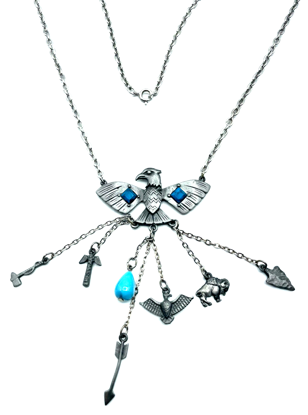 Western Style vintage PARK LANE Halskette attraktive Kette Cowboy Stil L 65 cm0