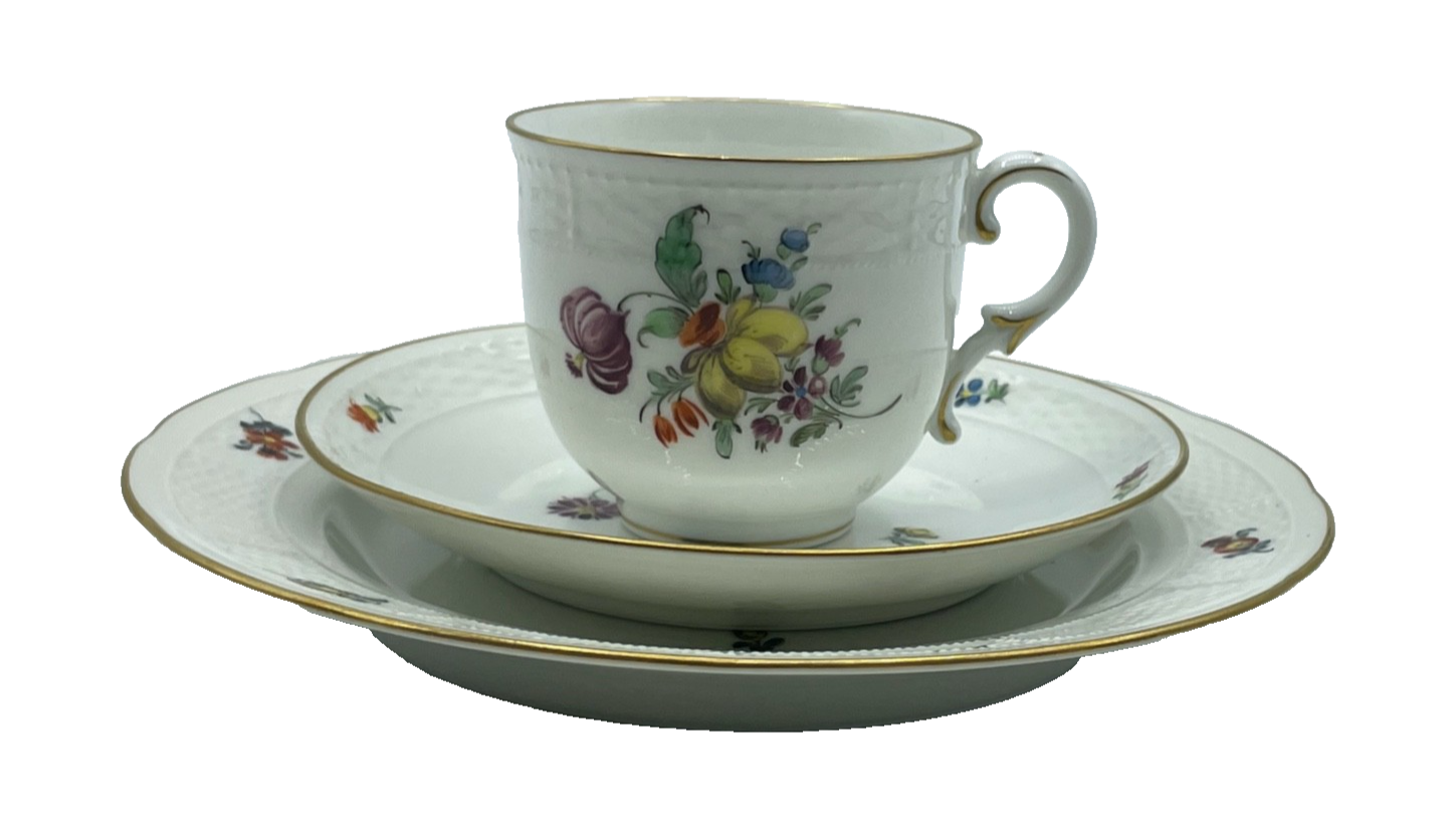 Antik Nymphenburg Porzellan Gedeck 3 tlg. Sammeltasse Mokka Espresso kl. Kaffee1