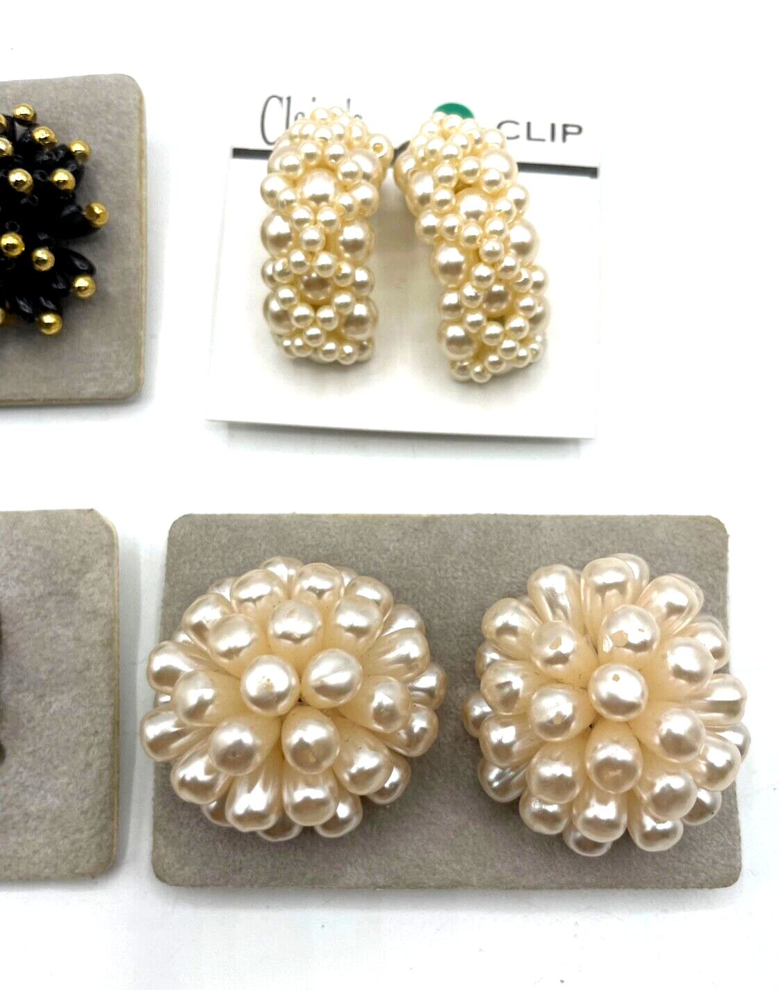 6 Paar ungetragen Ohrclips Clips vintage groß Statement Modeschmuck zeitlos chic5
