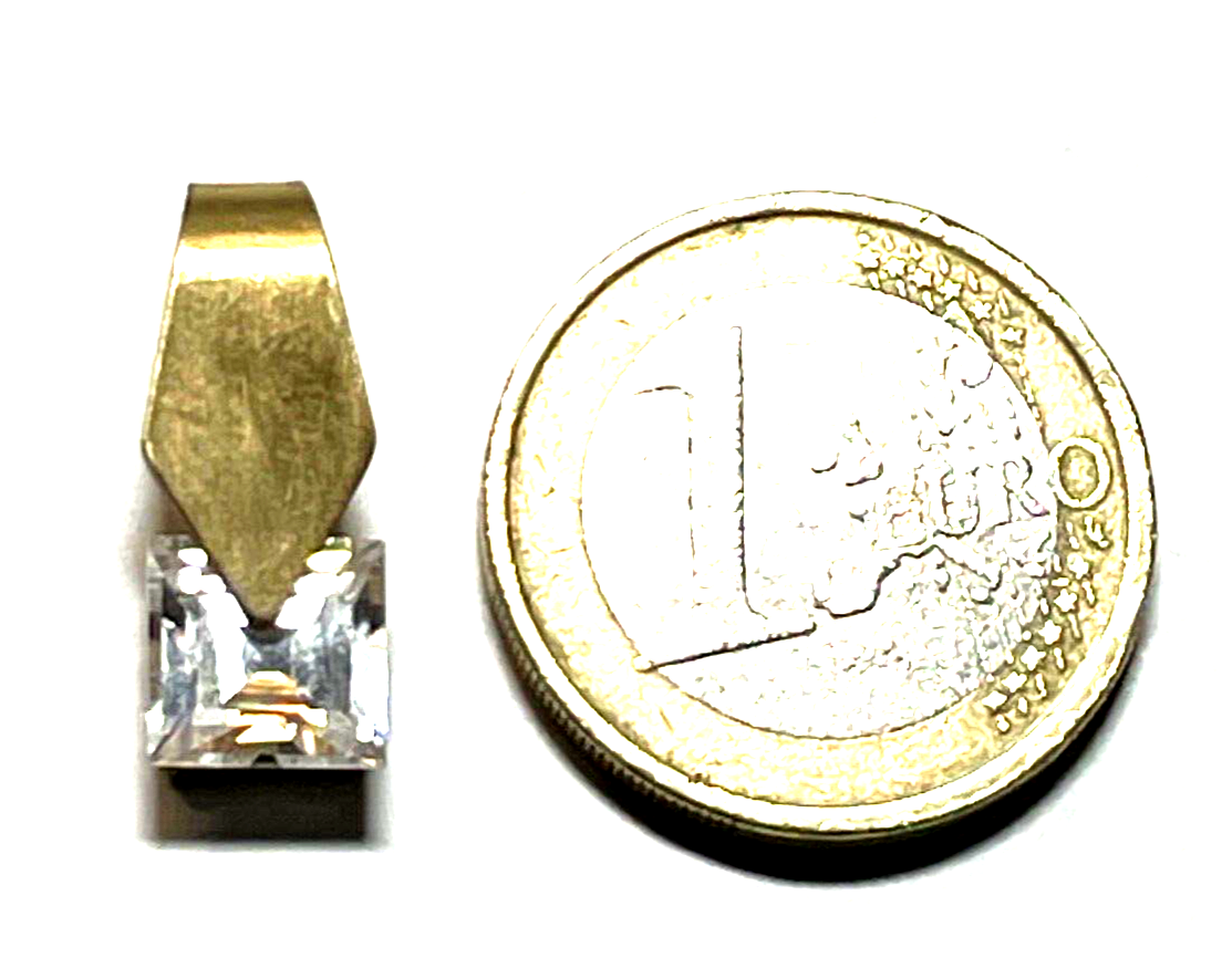 333 Gold 8 K Gelbgold Anhänger Gleiter modernes Design mattiert gebürstet gepfl.5