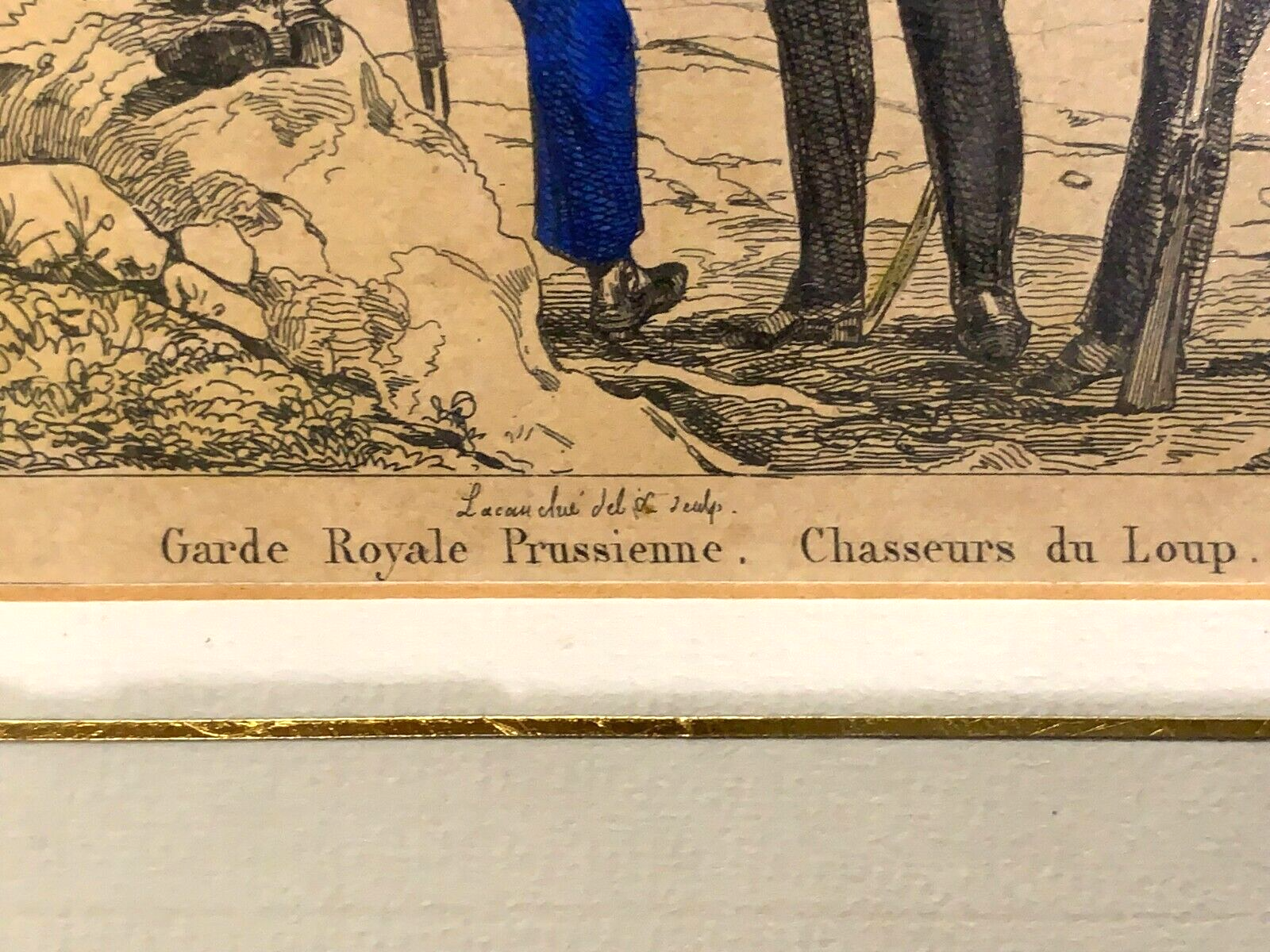Lacauchie - Stahlstich koloriert - historische Uniform Preußen 1806 - Garde7