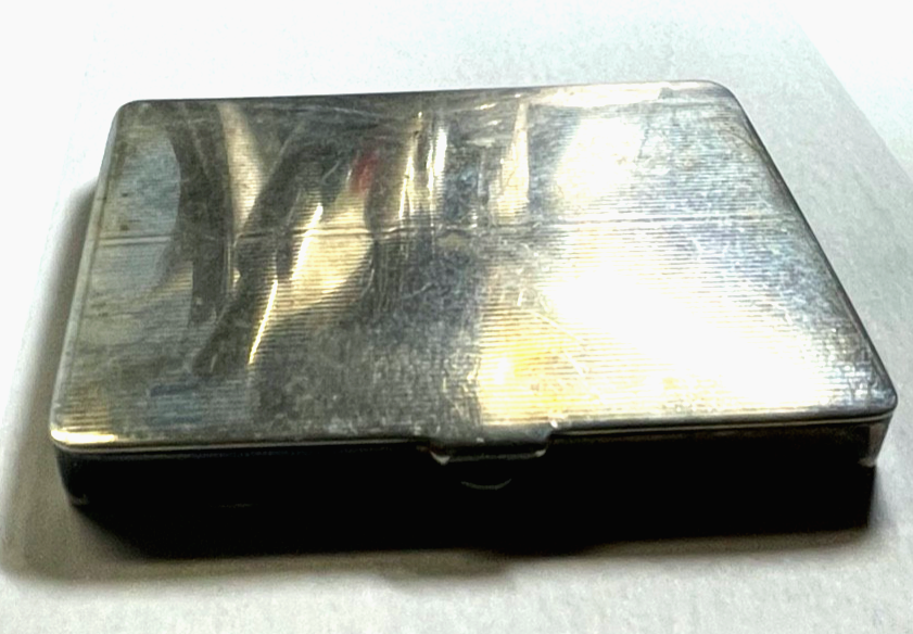 Antik massives Silber Etui Visitenkartenetui um 1935 Dänemark gepflegt 85,11 Gr5