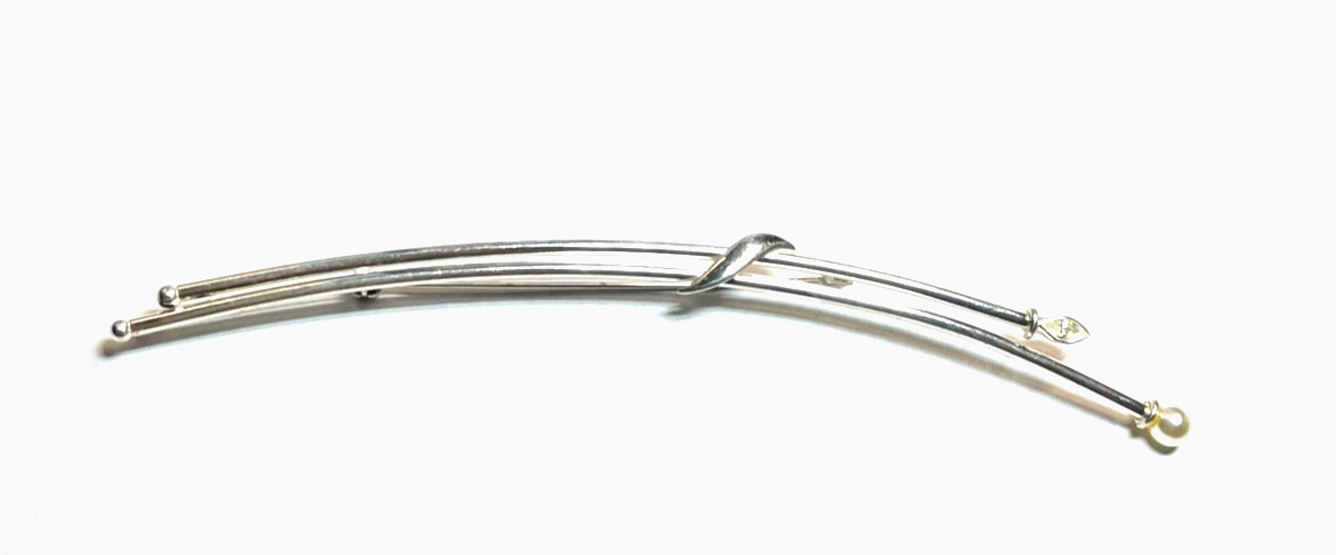 K&L 925 Sterling mega große + moderne Design Anstecknadel 12,5 cm lang gepflegt6
