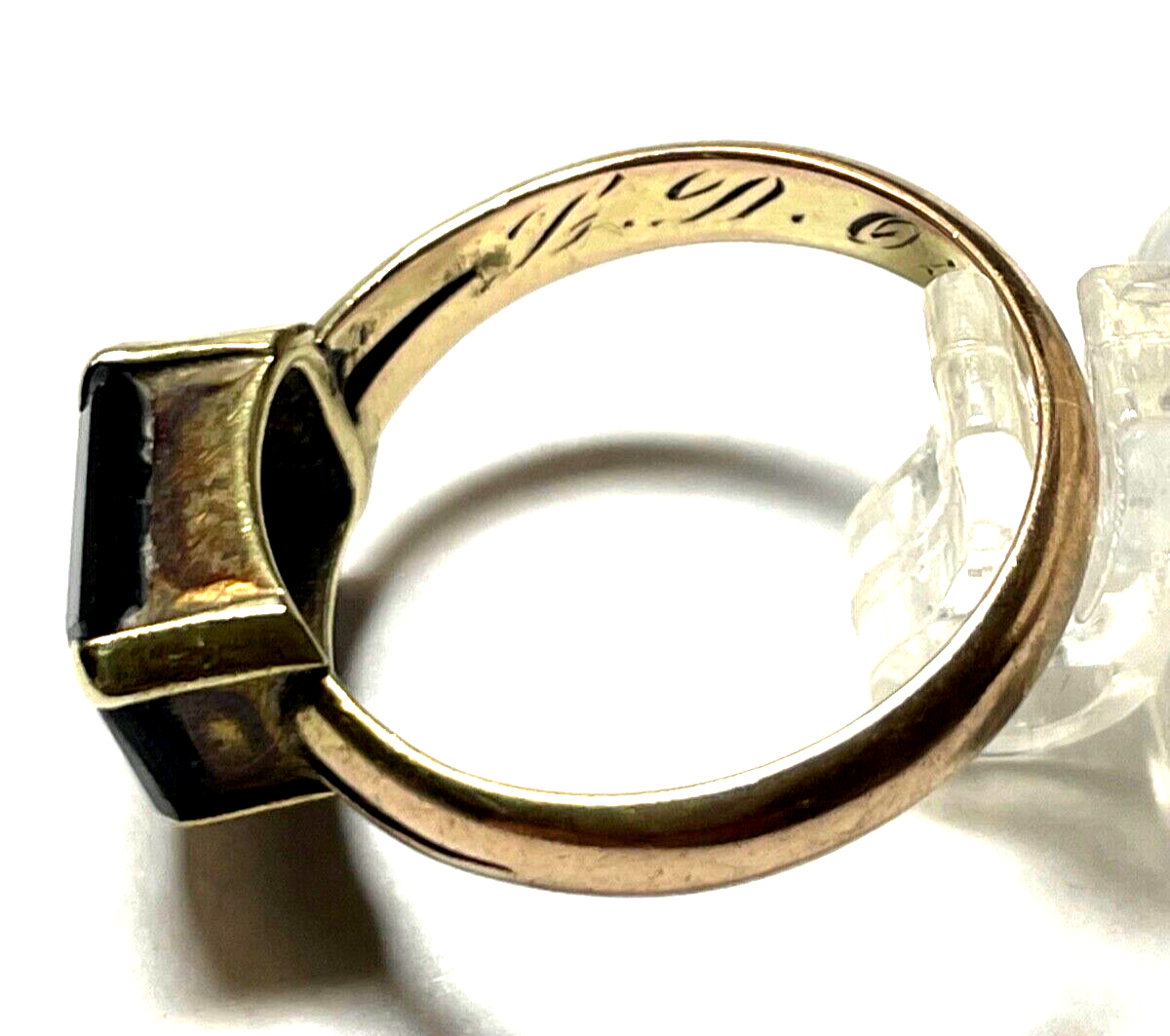 Antik 333 Gold 8 K Ring dunkel roter Granat Ø 20 mm RG 63 solide Qualität4