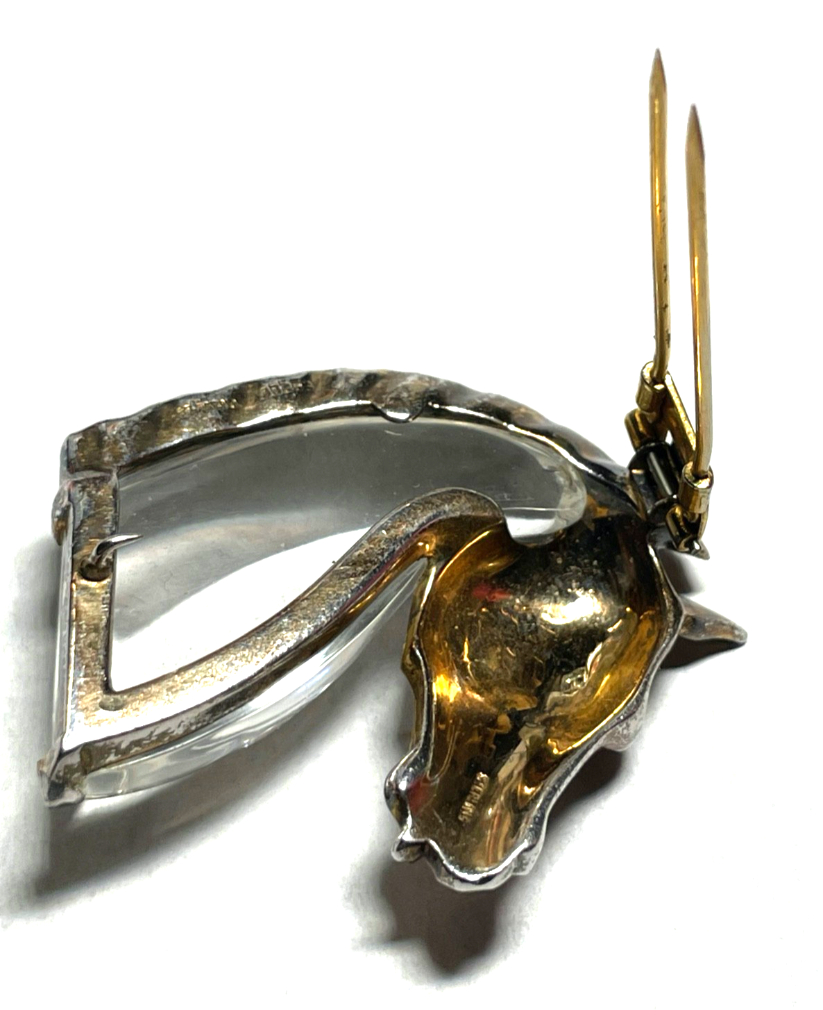 Vintage Trifari Jelly Belly Pferdekopf Brosche Sterling Alfred Philippe 194017