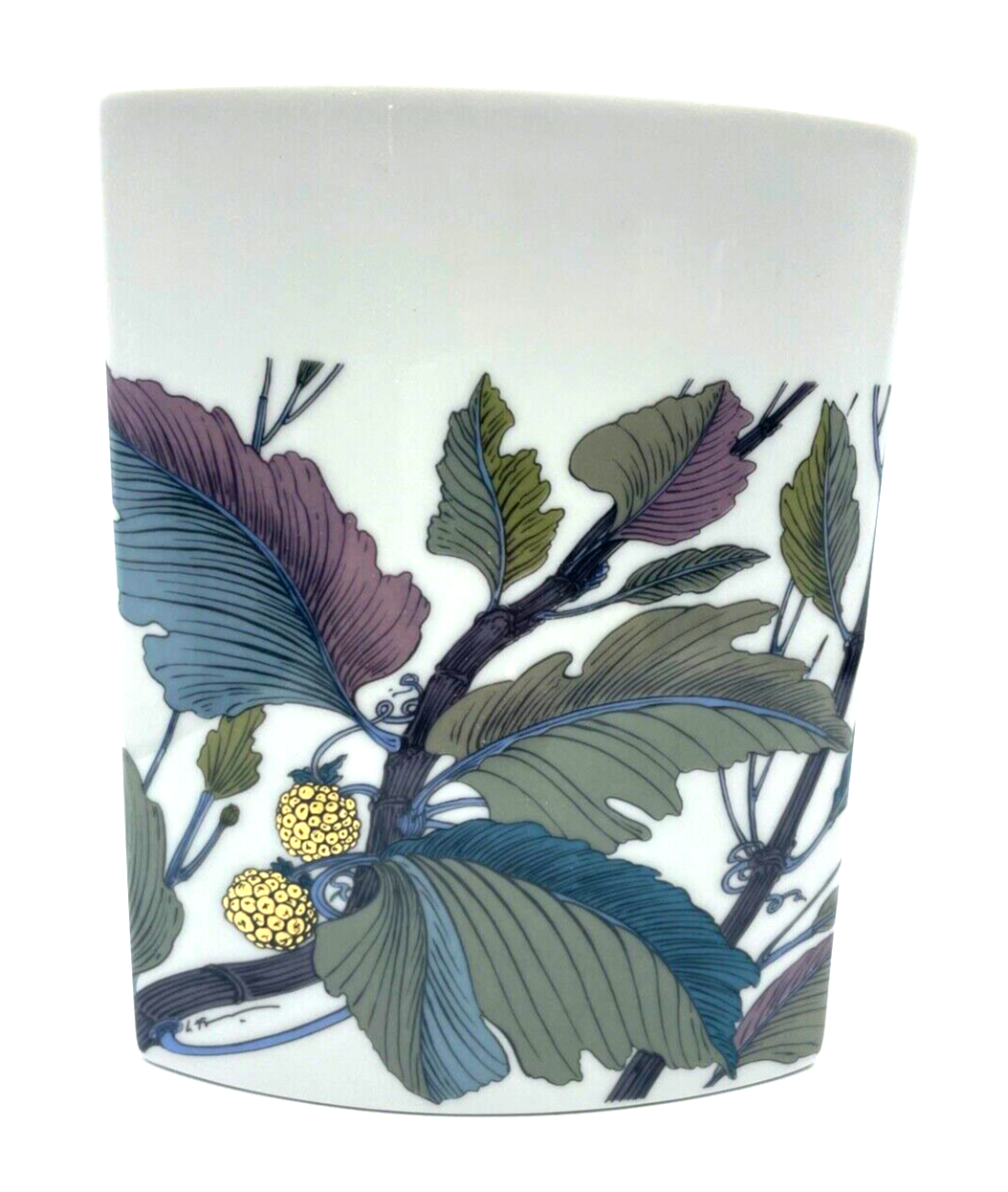 Vintage Rosenthal Porzellan Vase Alain Le Foll Brombeer Dekor studio-linie H17,50
