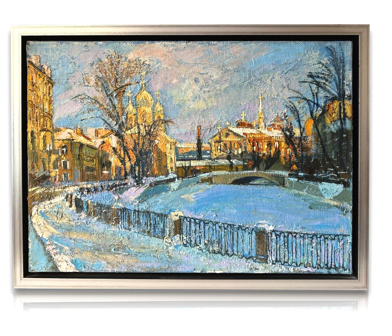 Öl auf Leinwand - Lisa Mikhailova - St. Petersburg Gribojedow-Kanal - gerahmt0
