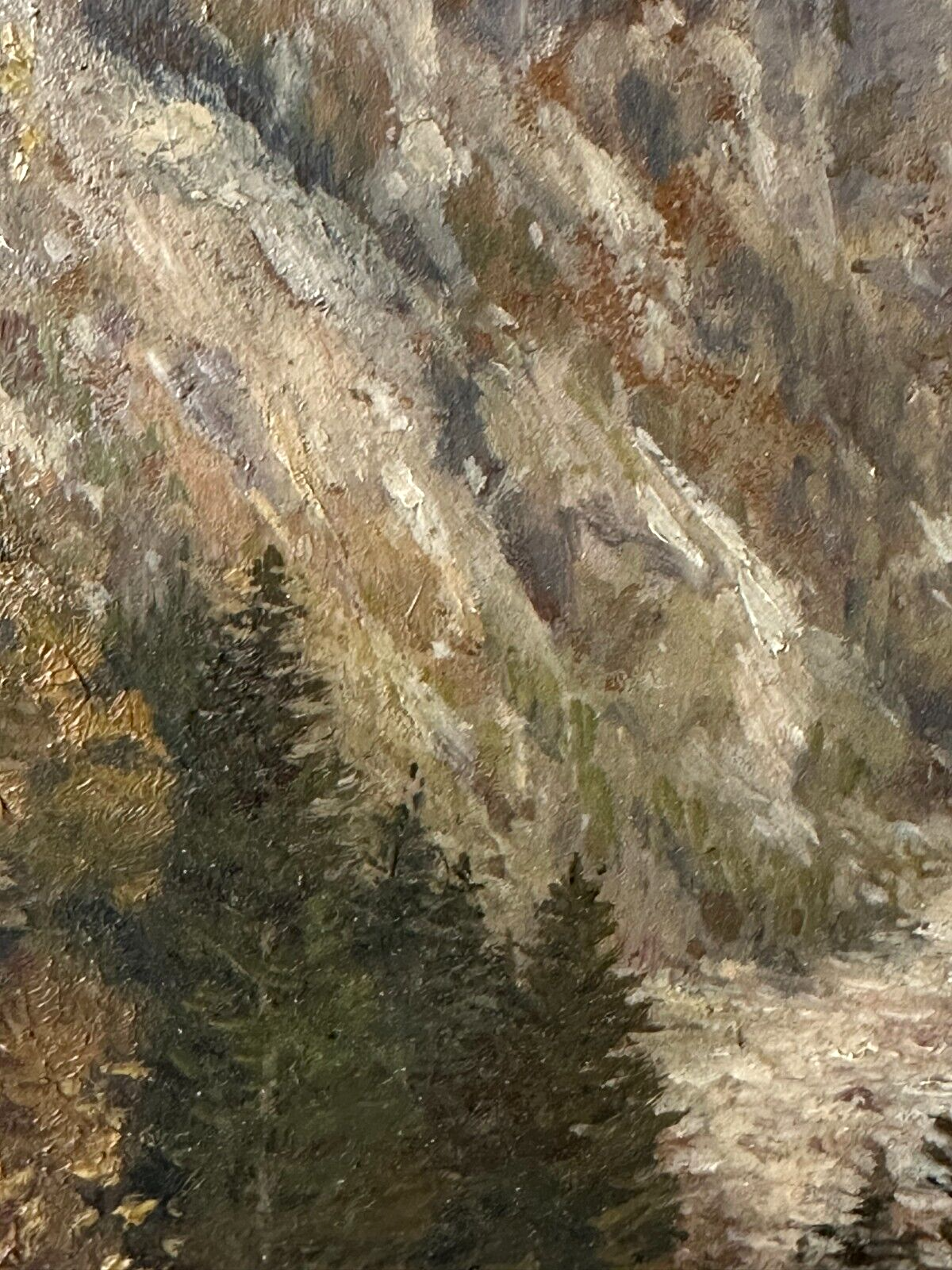 Anton Jahn 1869-? - Öl auf Karton - Gebirgs- Berglandschaft - gerahmt & signiert6