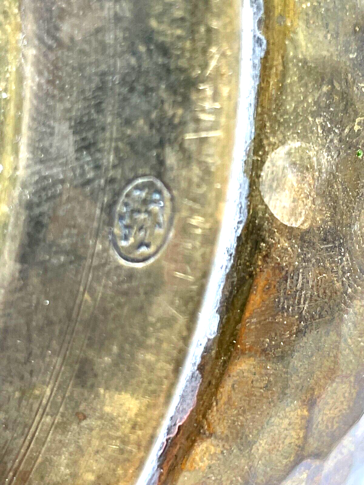 Jugendstil Messing Teekanne Stövchen F&R Fischer Hammerschlag Handarbeit18