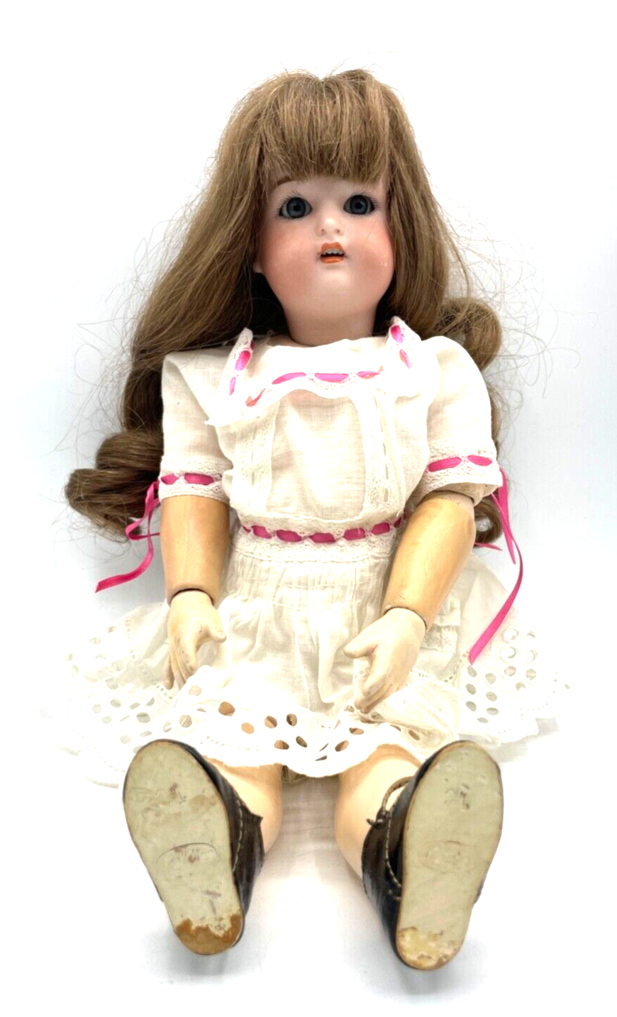 Antik K&R Kämmer & Reinhardt Porzellankopf Puppe 36 cm Gliederkörper um 1900 rar5