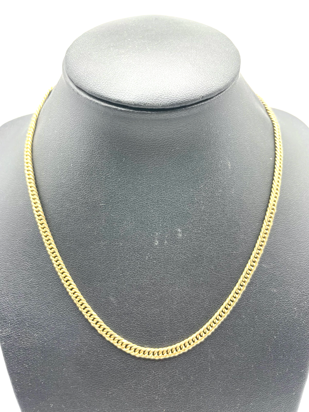 Klassisch 585 Gold 14 K Gold solide Halskette Kette L 40,5 cm B 4 mm  Juwelier0