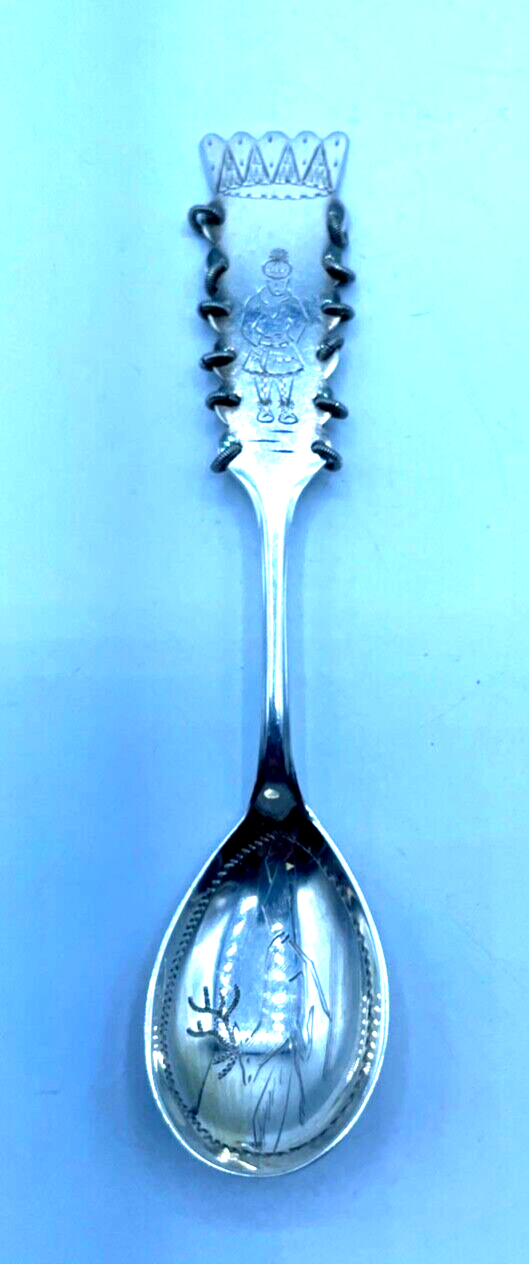 Vintage Fritz Olsson Löffel Silber Bolidensilver Samen Motiv Silver Spoon Sweden0