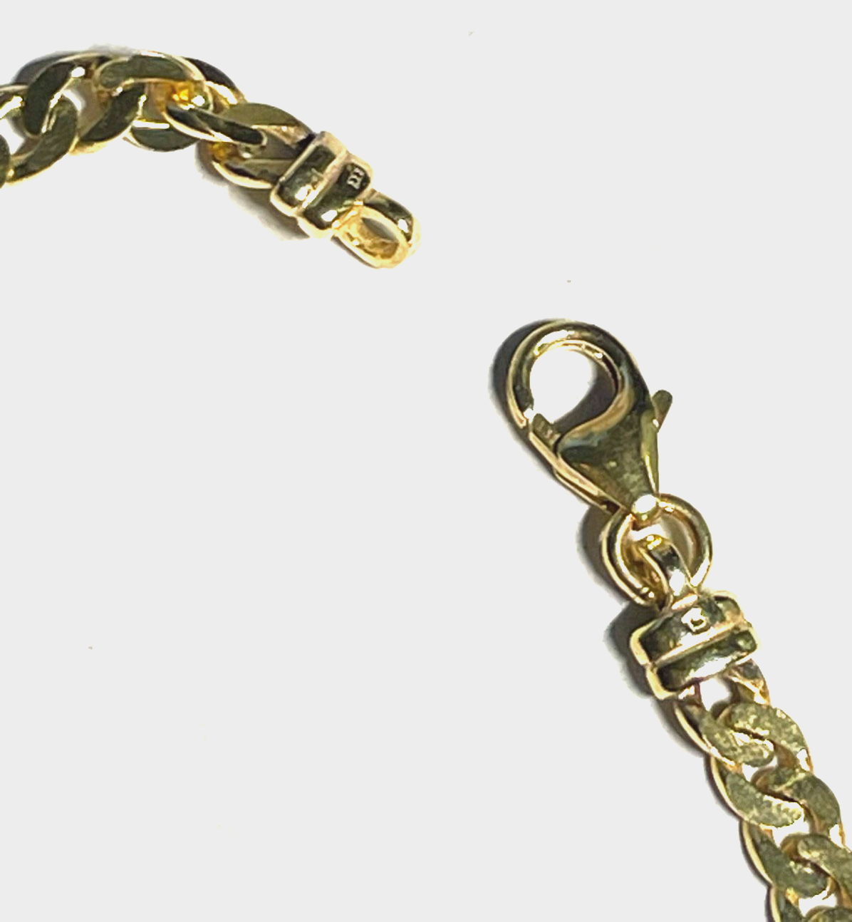 333 Gold 8 K Gelbgold Armband Flachpanzer unisex L 20 cm B 4 mm sehr gepflegt3