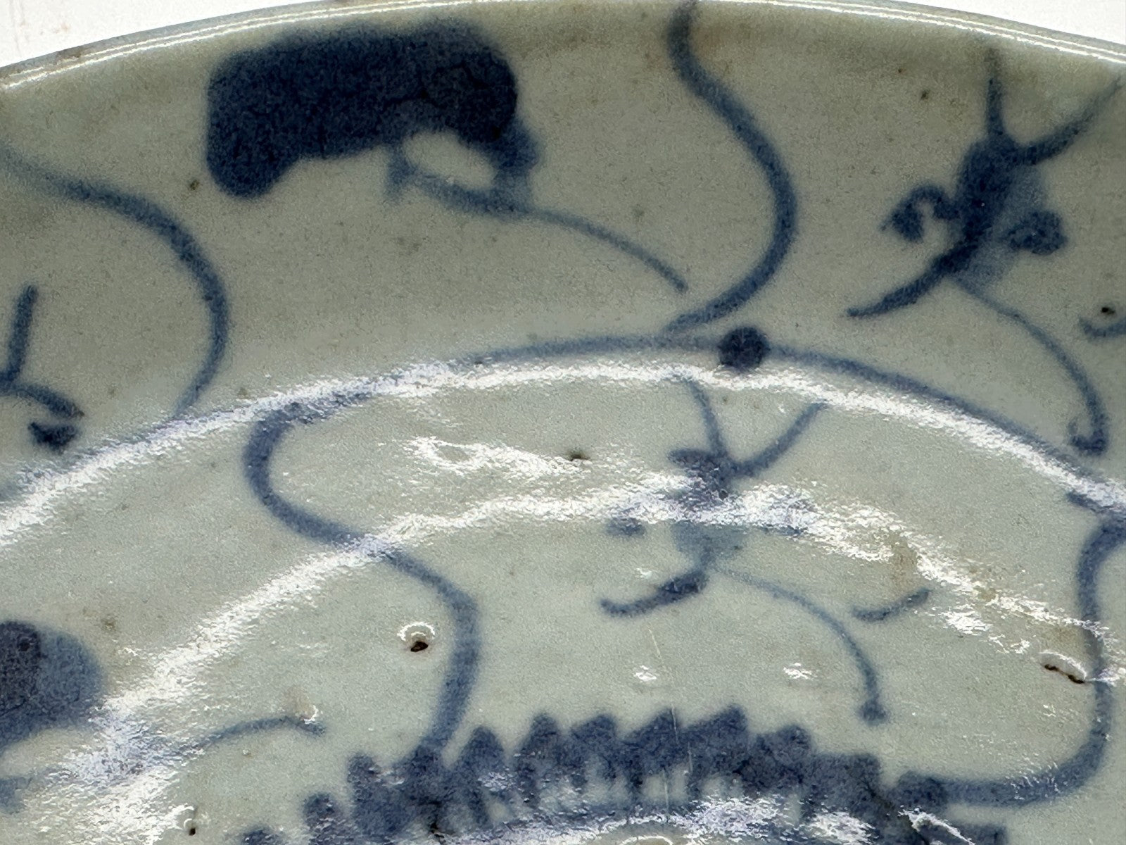 japanische Arita-Porzellan-Schale - Blau-Weiß, späte Edo - bis frühe Meiji Zeit5