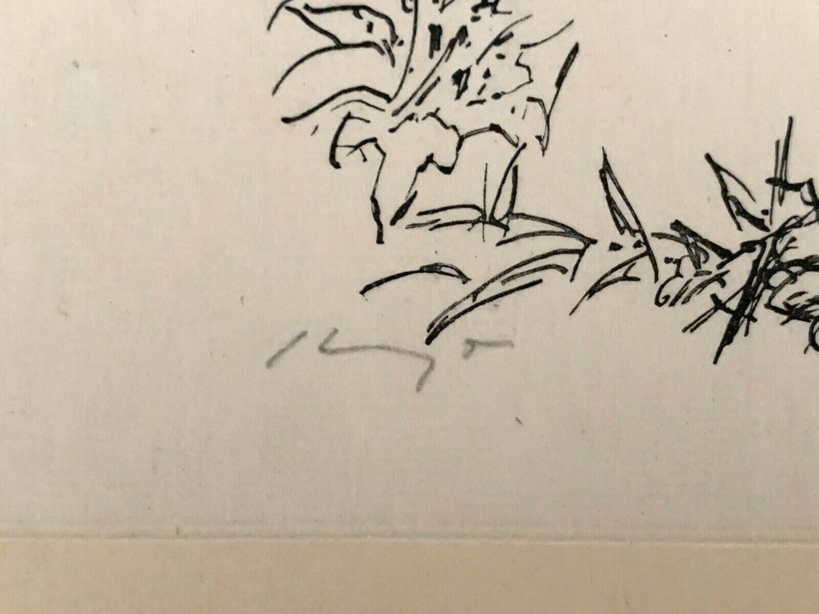 Max Slevogt 1868-1932 - Lithographie - Szenische Illustration - signiert 1