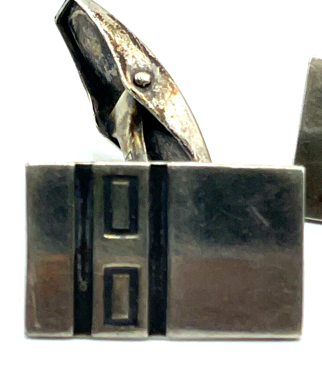 Vintage 800 Silber Manschettenknöpfe klassisch schön 30er J Art Déco Ära0