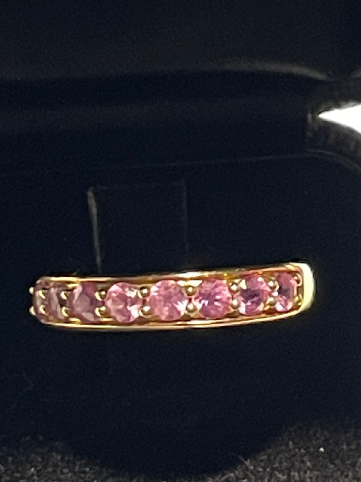 Massiver 375 Gold 9 K BCI Ring mit 8x Padparadscha Saphir in Pink RG 57 Ø 18 mm7