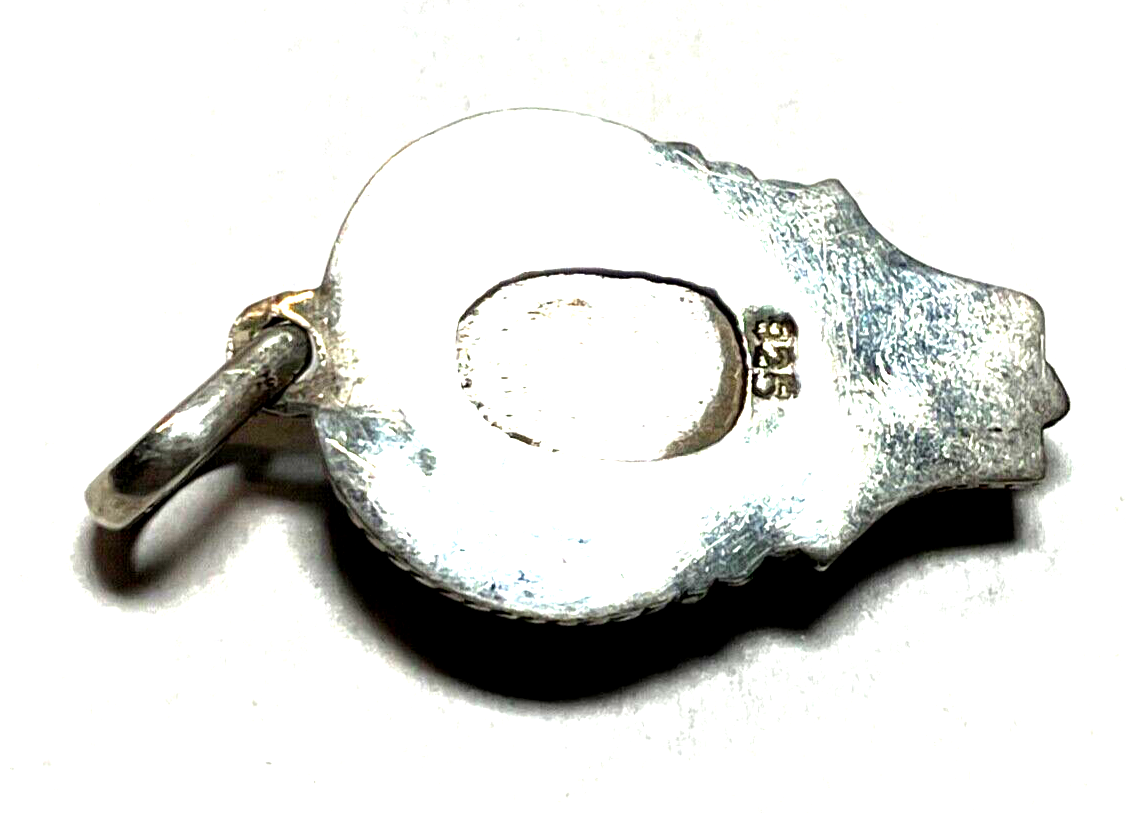 Ethno 925 Silber Anhänger Tigerauge oval Cabochon Handarbeit Geschäftsauflösung4