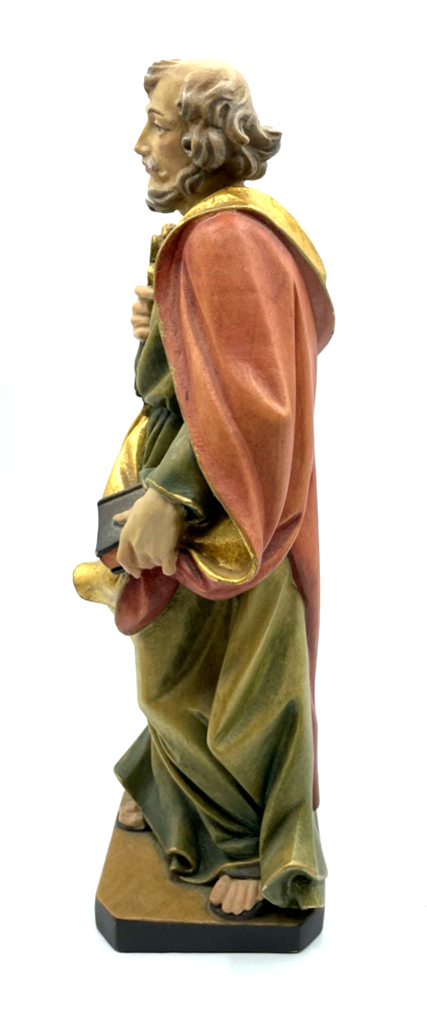 Vintage by OTCO Designer Woodcarving Holzfigur Petrus farbig gefasst H 29,5 cm6