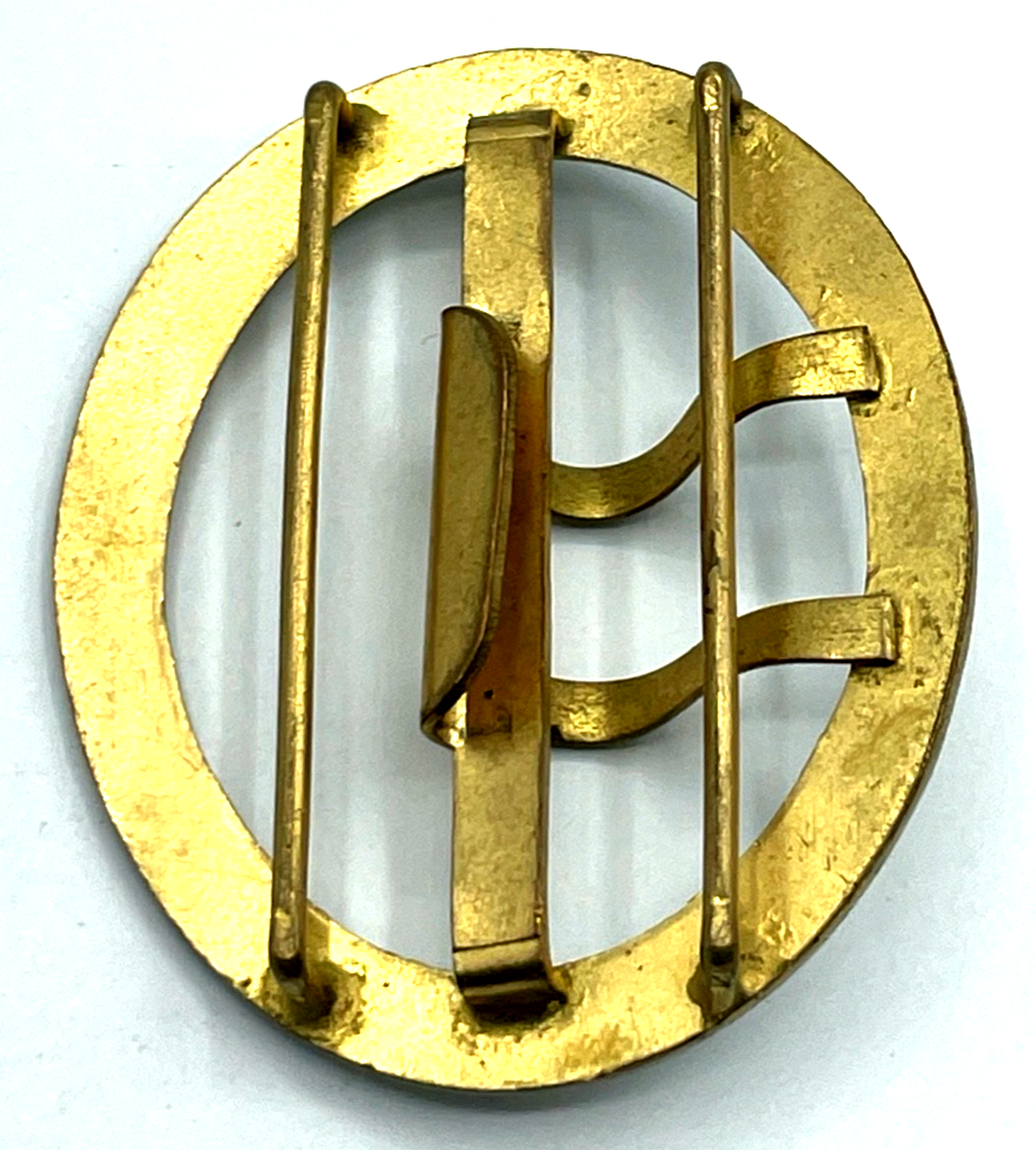 Antik Jugendstil ovale Gürtelschnalle Guilloche Rosen Emaille feuervergoldet7