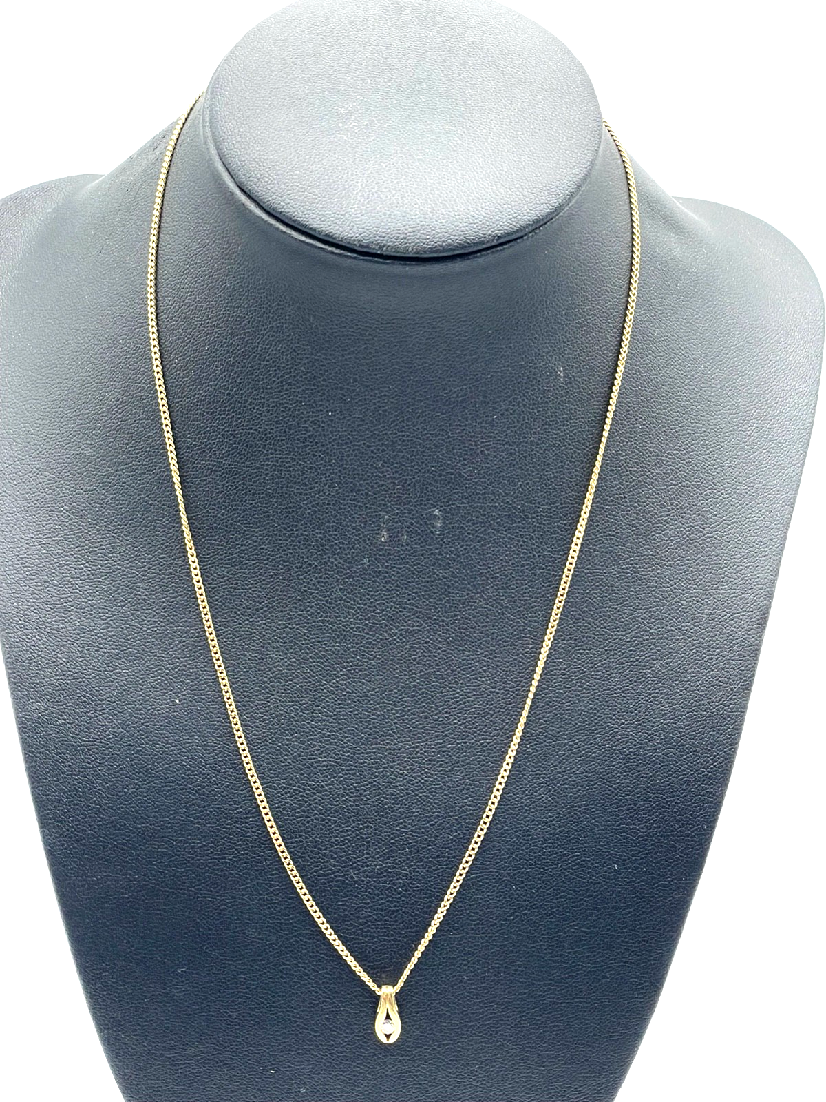 585 Gold 14 K Panzerkette + 0,1 ct Brillant Anhänger solide Juwelier Qualität4