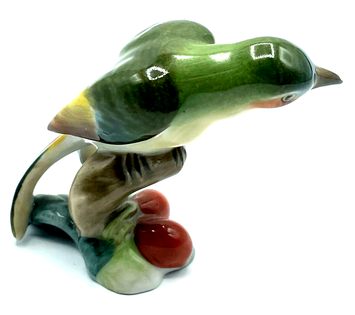 Vintage Herend Porzellan Figur Vogel handbemalt kleine Macke Schnabel s. Bilder1