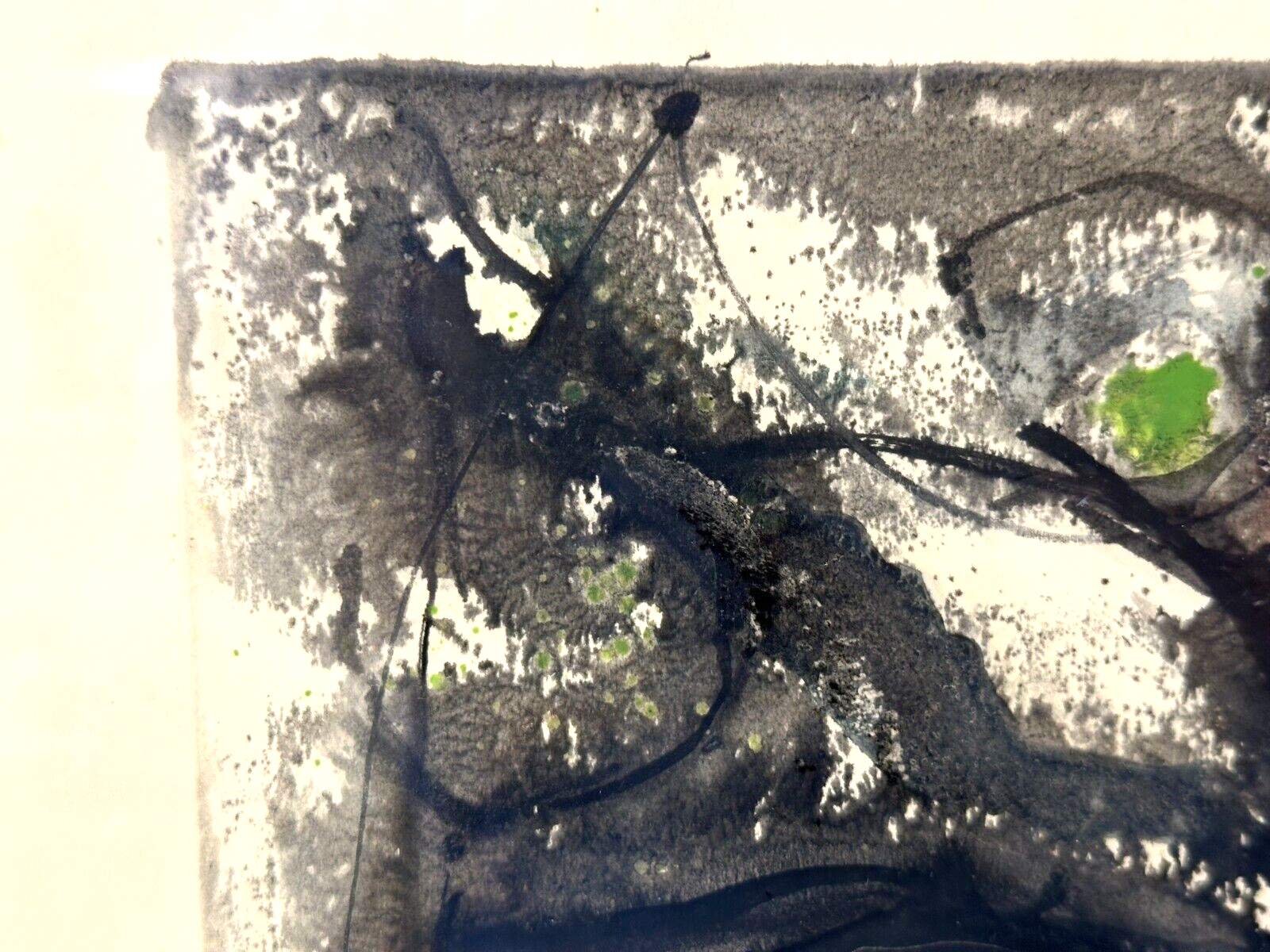 Walter Lindner 1936-2007 - Monotypie auf Papier 1970 - signiert und gerahmt2