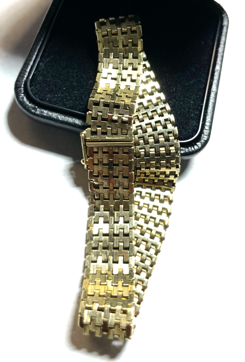 333 Gold 8 K Gelbgold Armband Teppicharmband L 19,5 cm B 12 mm sehr gepflegt2