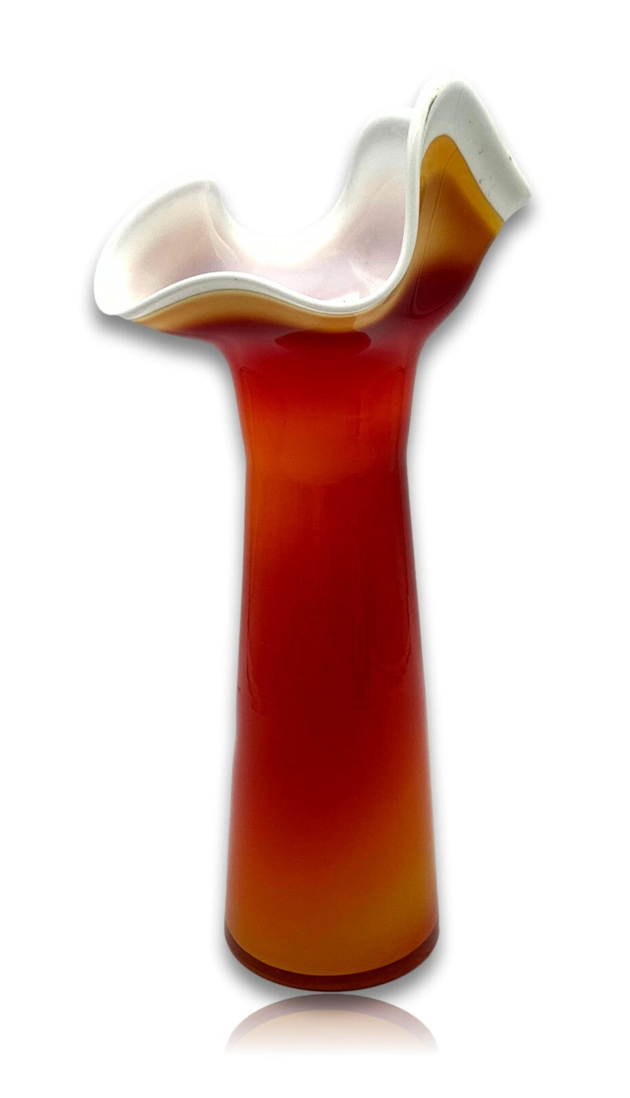 Prokuplje Glasvase - Jugoslawische Vintage Vase - 70er Jahre Klarglas Unterfang1
