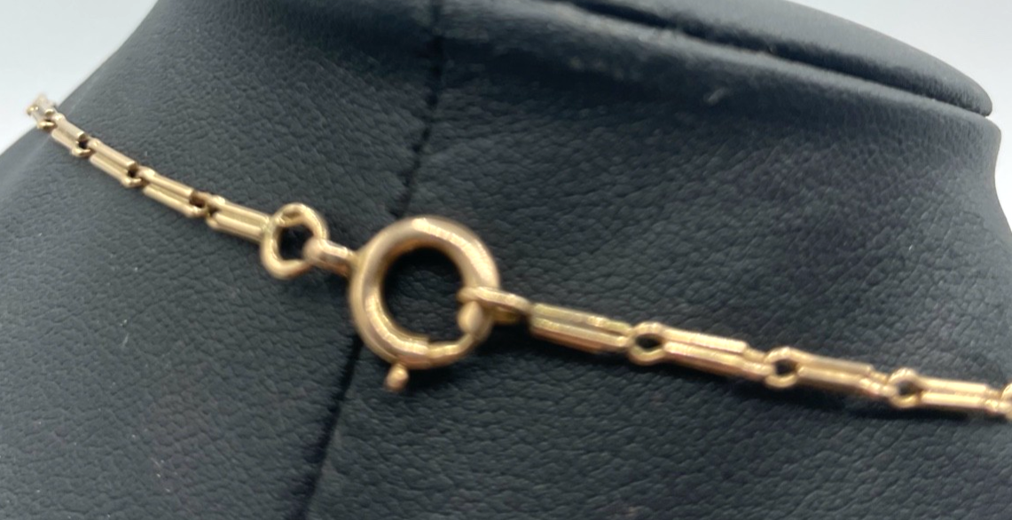 585 Gold 14 K Goldkette antik Collier L 48,5 cm  B 2 mm solide Juwelier Qualität3