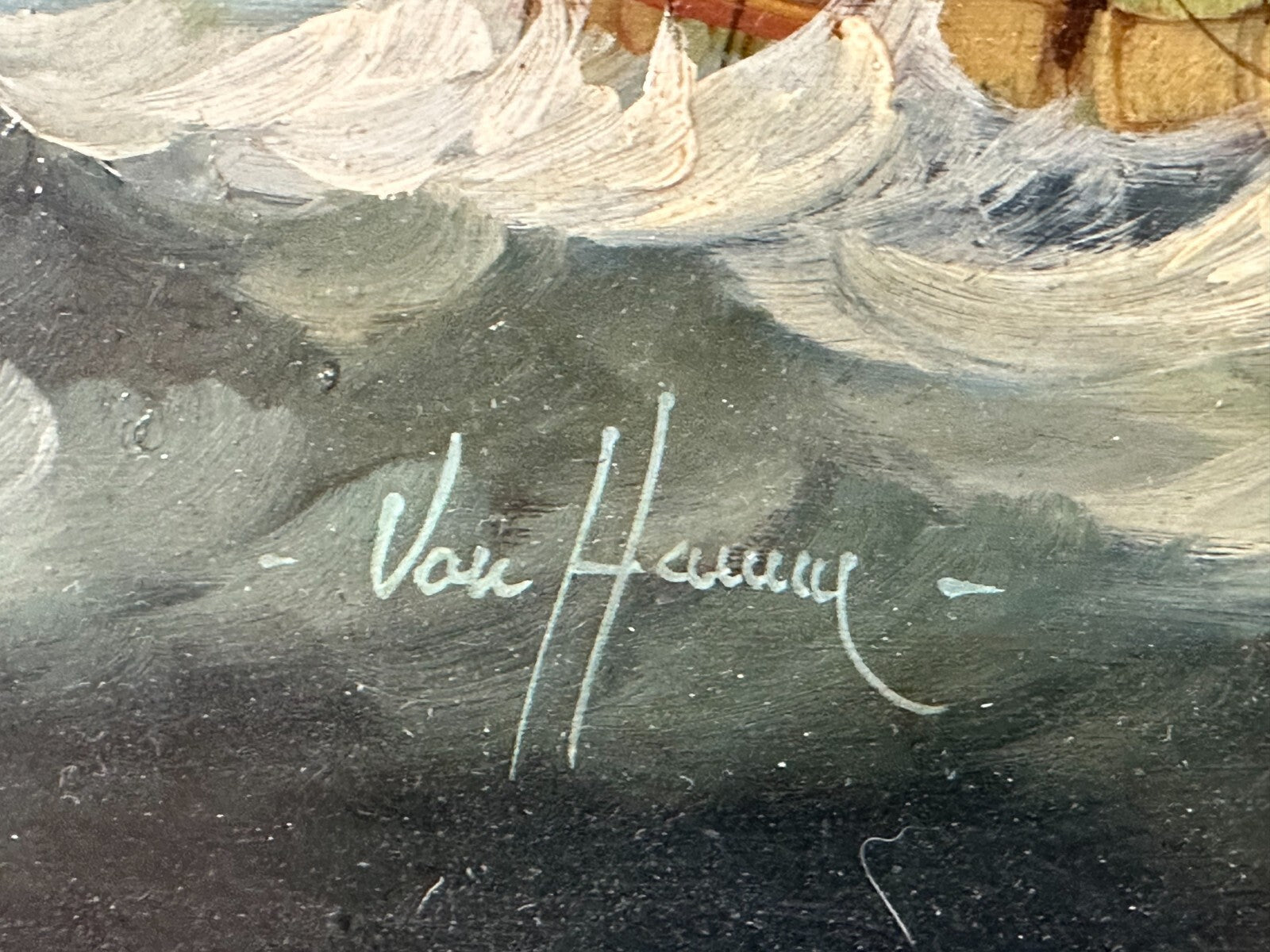 van Hamm - maritime Malerei - Öl auf Platte - gerahmt - El Gran Grífon6