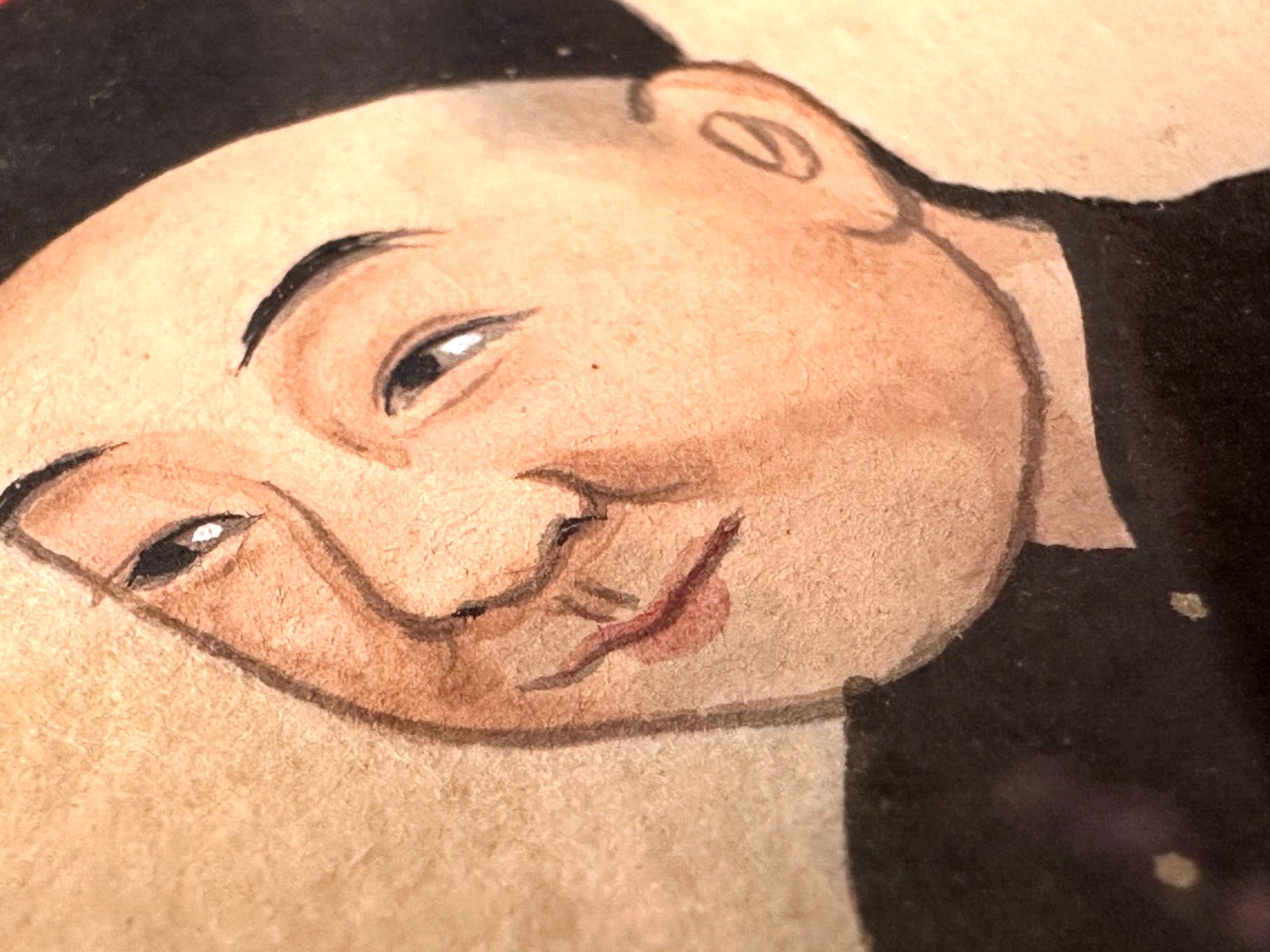 Chinesische Malerei - Markpapier mit Deckfarben - um 1900 - gerahmt hinter Glas6