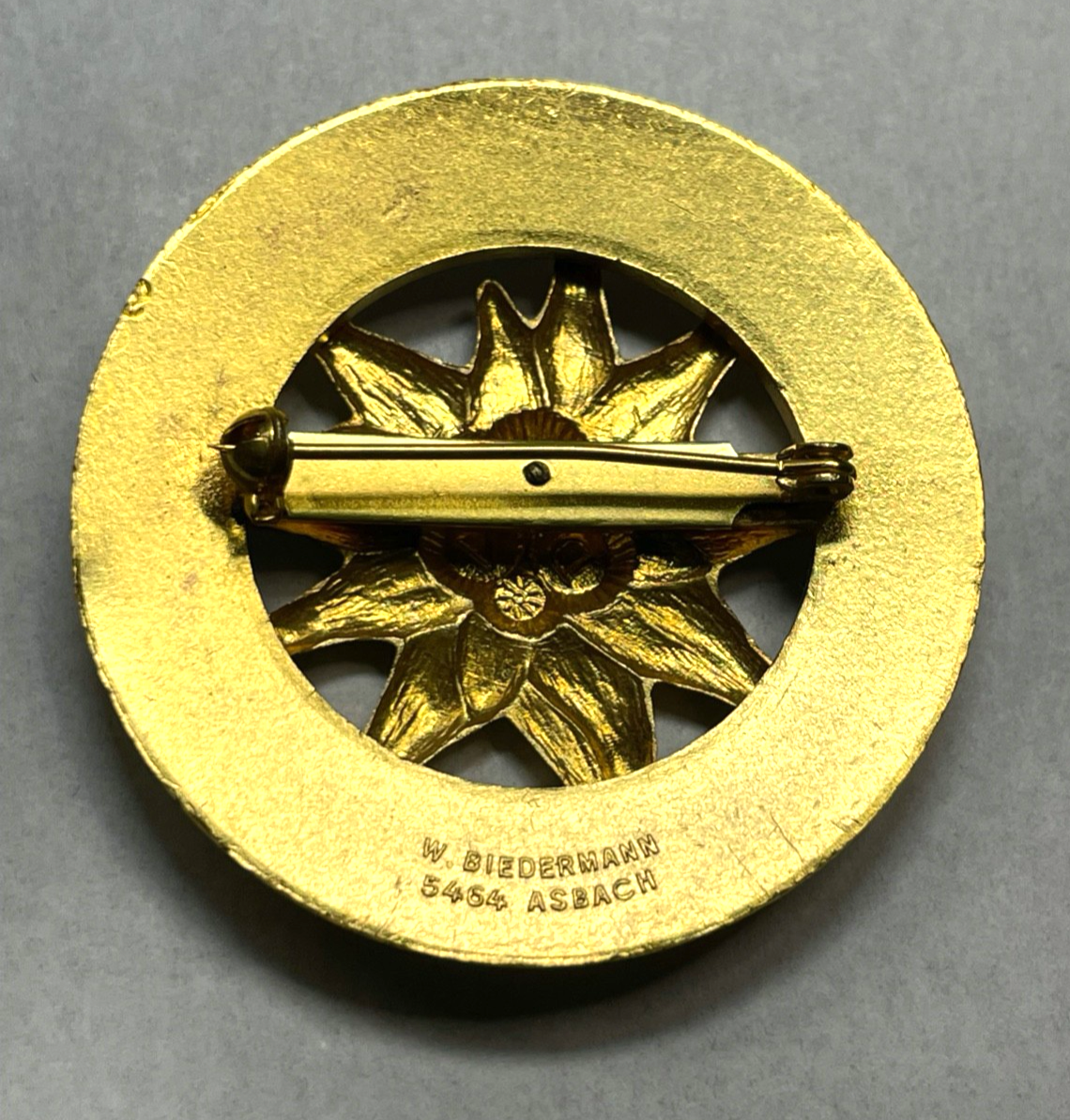 Vintage DAV Deutscher Alpen-Verein vergoldet 70 Jahre Mitglied Ø 45 mm rar!5
