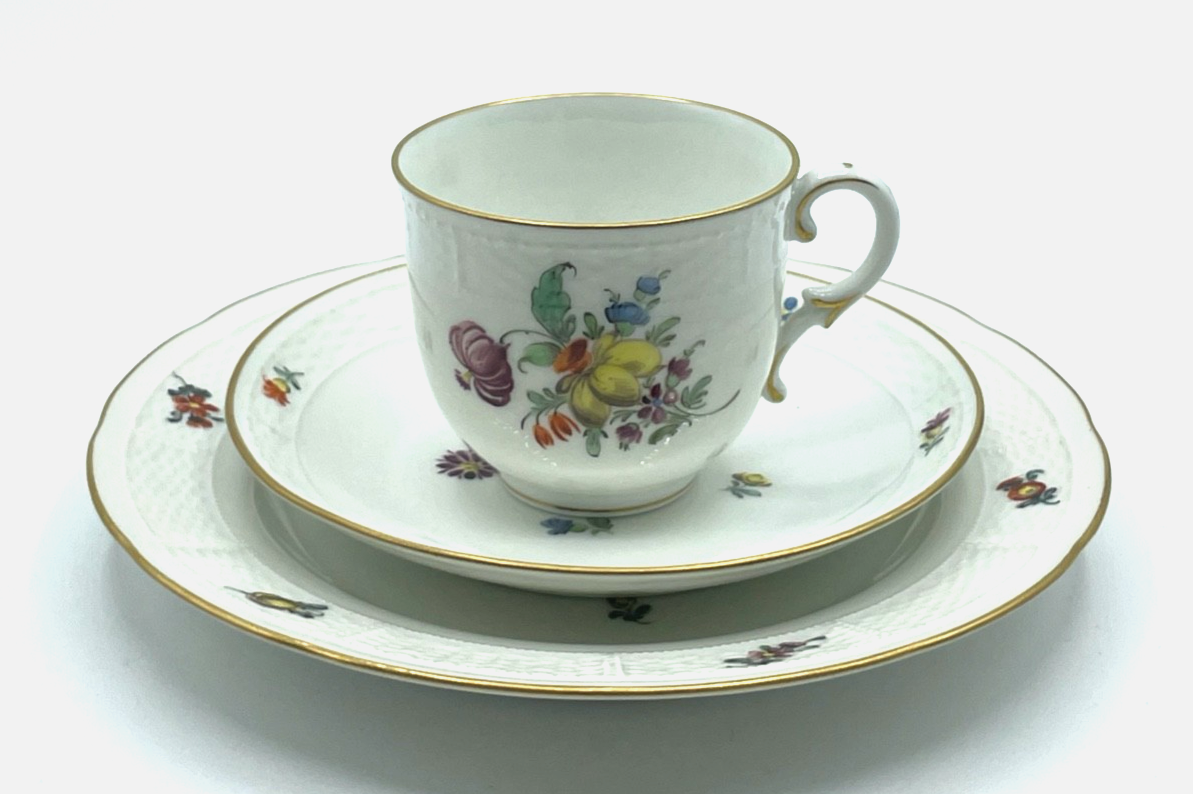 Antik Nymphenburg Porzellan Gedeck 3 tlg. Sammeltasse Mokka Espresso kl. Kaffee0