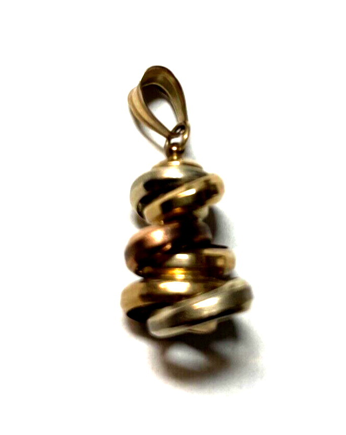 333 Gold 8 K Gold Anhänger Ringe Design L 33 mm B 15 mm tricolor4