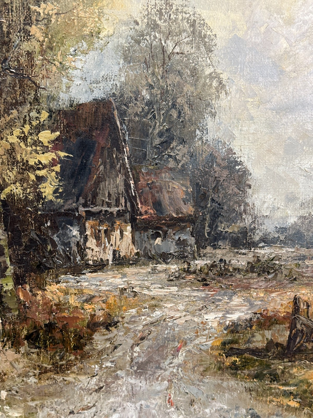 Christian Stemmeler - Landschaftsgemälde mit Gehöft - Impressionismus - signiert3