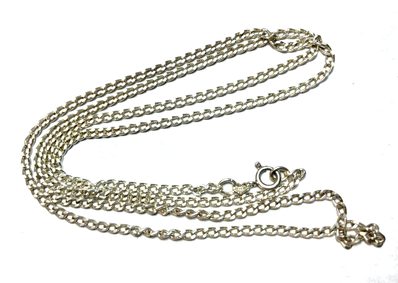 Solide gepflegte 925 Silber Halskette Panzerkette L 80 cm B 3 mm unisex2