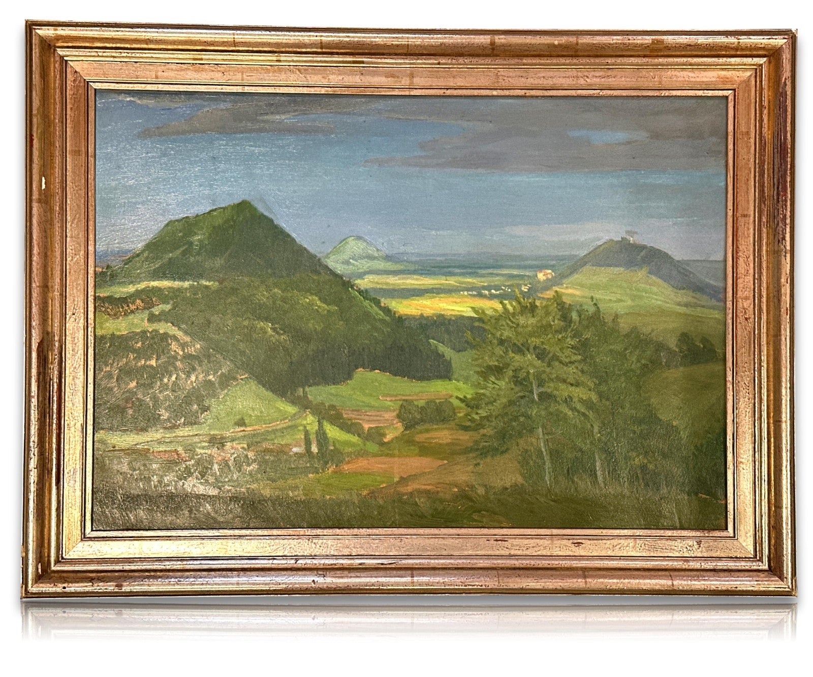 Eugen Krauss (1881–1962) – Kaiserberge Hohenstaufen Rechberg Stuifen - Öl auf Pl0