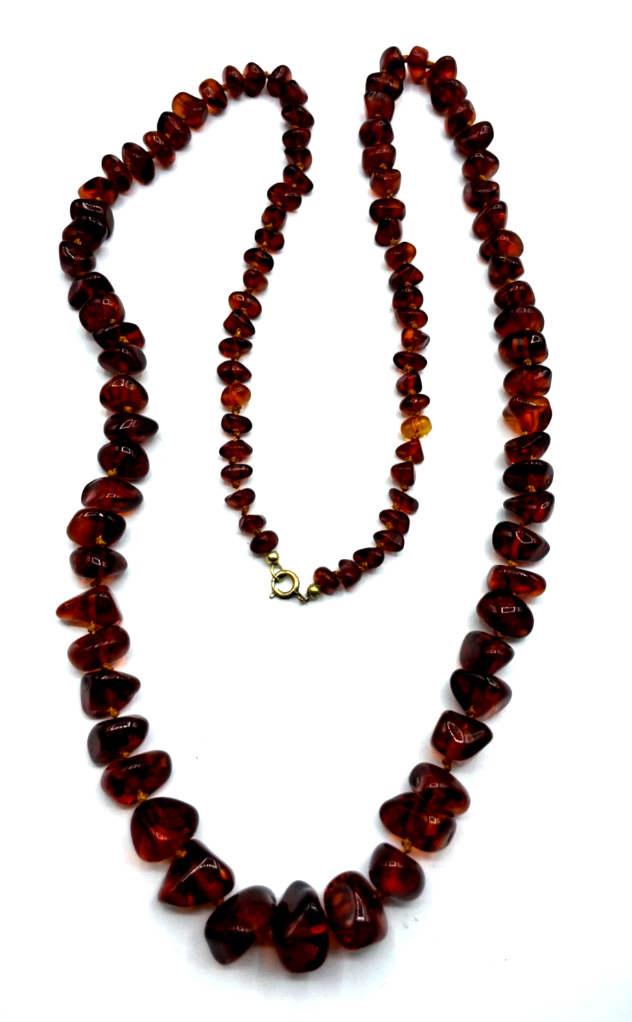 Vintage stattliche Bernstein Kette Inklusen amber necklace 50 Gramm L 95 cm4