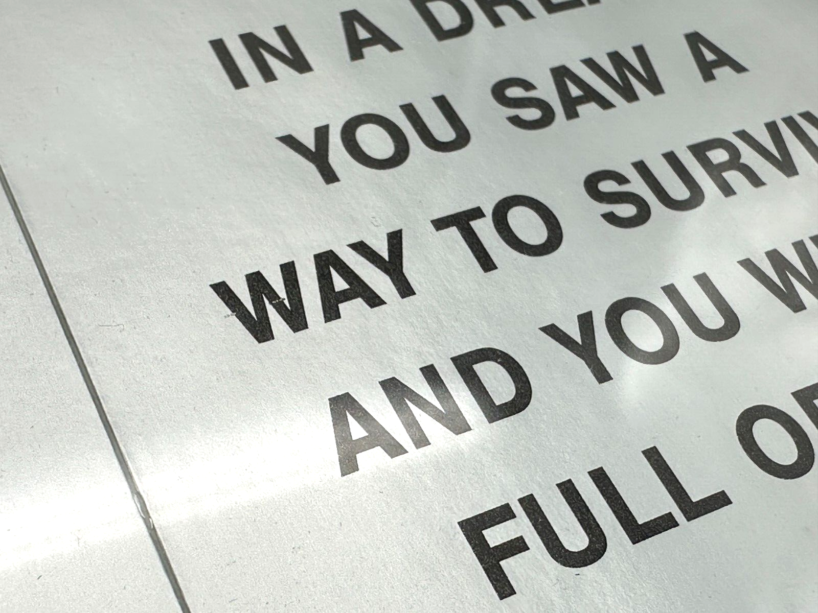 Jenny Holzer - Living Series - Druck auf Silberpapier - gerahmt - Kunstsammlung7