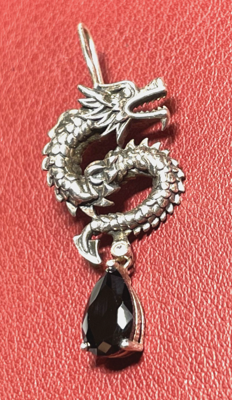 Original 925 Silber Thomas Sabo Ohrhänger Einzelohrring Drache Onyx CZ L 45 mm0