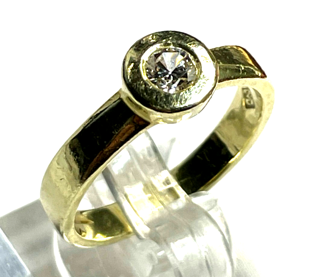 585 Gold 14 K Ring Solitär Brillant 0,5ct. unisex solide Juwelier Qualität RG 563